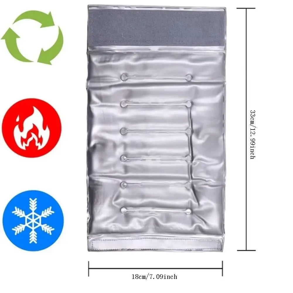 Rapid 33cm x 18cm Wine Cooler Bag Reusable Silver Finish Insulated Wine Sleeve Ice Less Refrigerant Gel Gel Cooler Wrap Barbecue