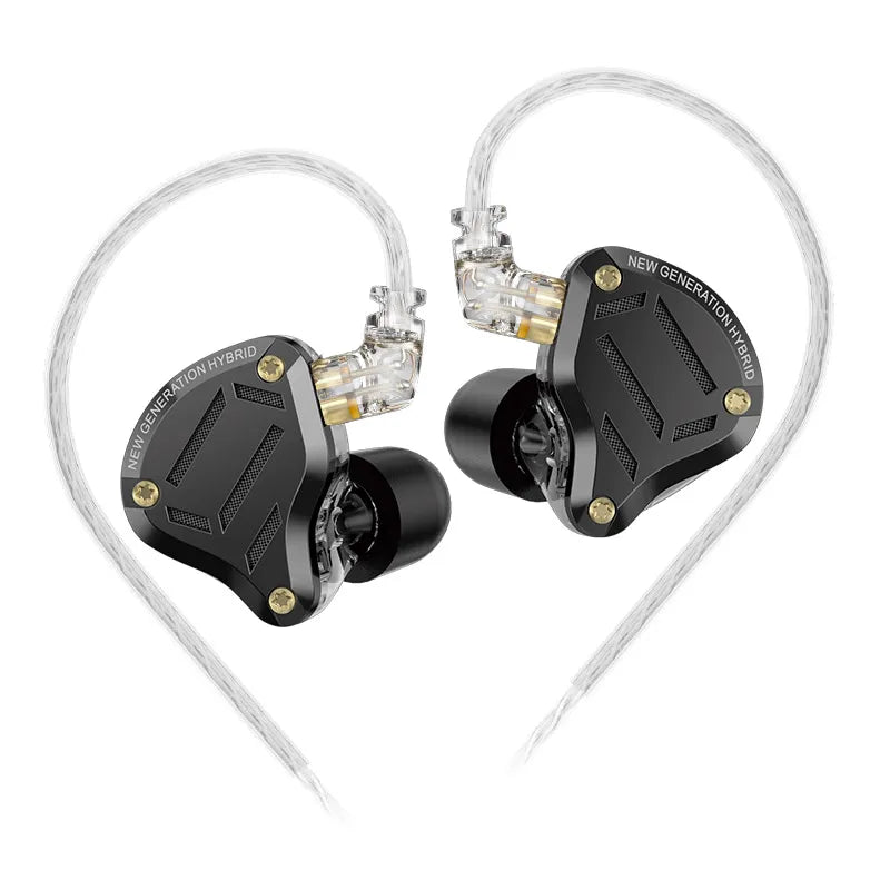 KZ ZS10 Pro 2 metal headset high fidelity in-ear bass earbud 4-level adjustment switch sports monitor headset sound noise reduct