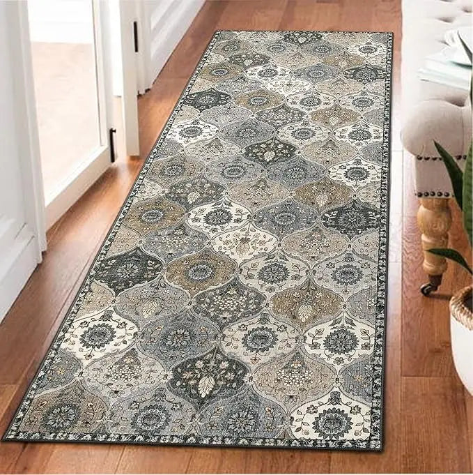 Bohemia Trellis Hallway Rug Runner Rug Kitchen for Hallways Vintage Carpet Bedroom Bathroom Entryway CreamMulti Runners Mats