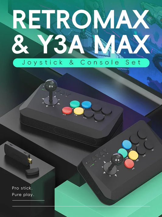 Wireless Y3A Max Arcade Stick Fight Joystick for PC TV Box Multi-System Universal Fighting Game Controller for M8 Retro Games