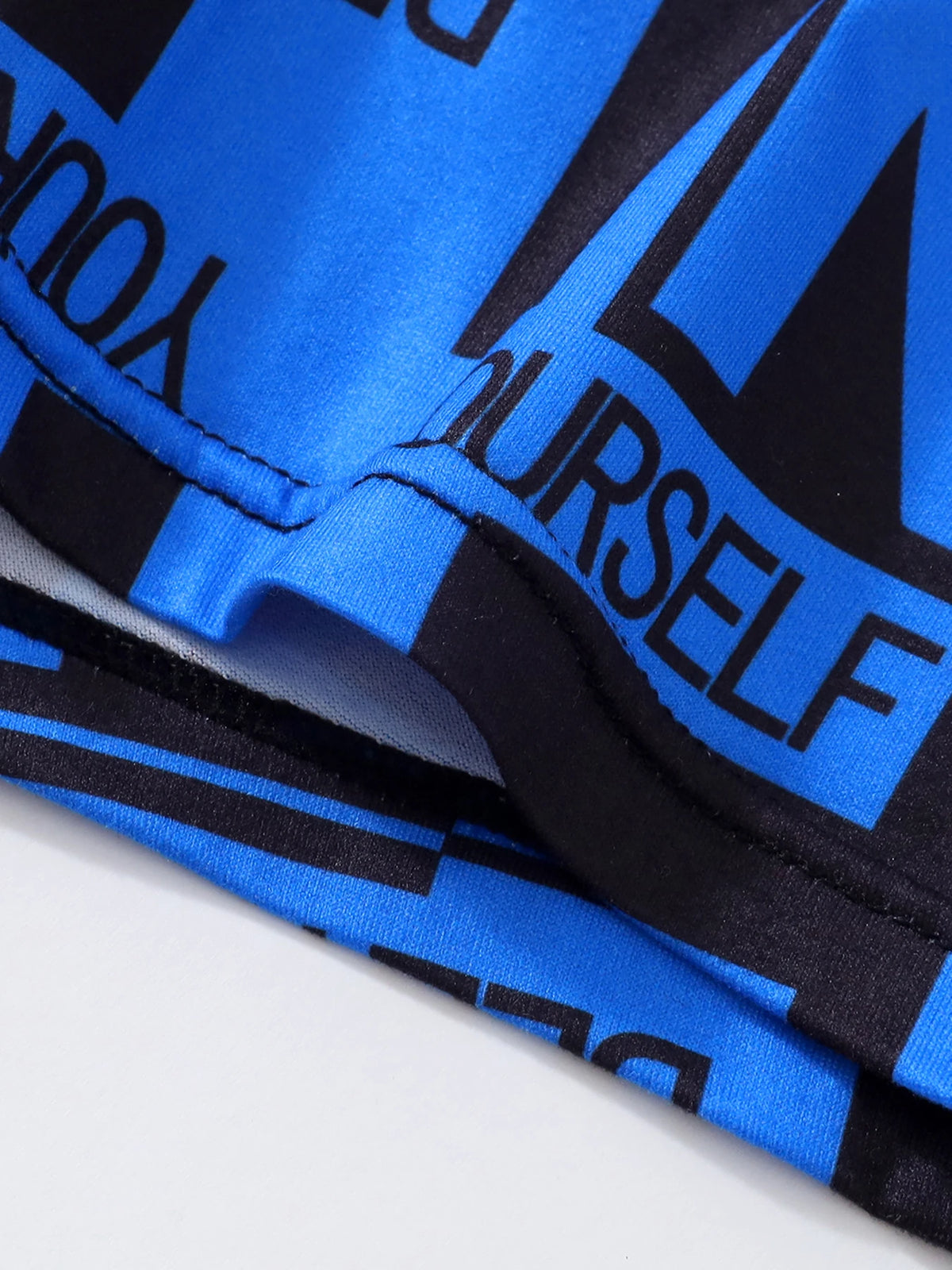 Men's 5-Pack Polyester Boxer Briefs - "BELIEVE YOURSELF" Motivational Print, Comfortable & Stylish