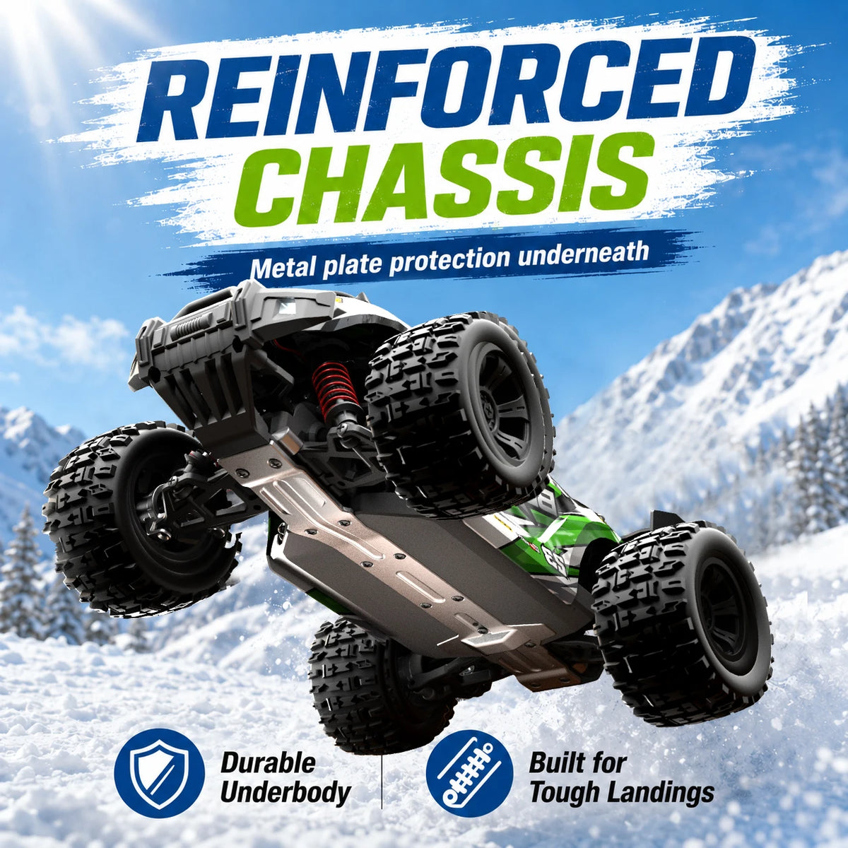 ZNLYRION RC Off-Road Car 1:18 Scale 118Pro 4-Wheel Drive 45km/h Terrain Racing Buggy Metal Bottom Plate Independent Suspension RC Toy For Adults Kids