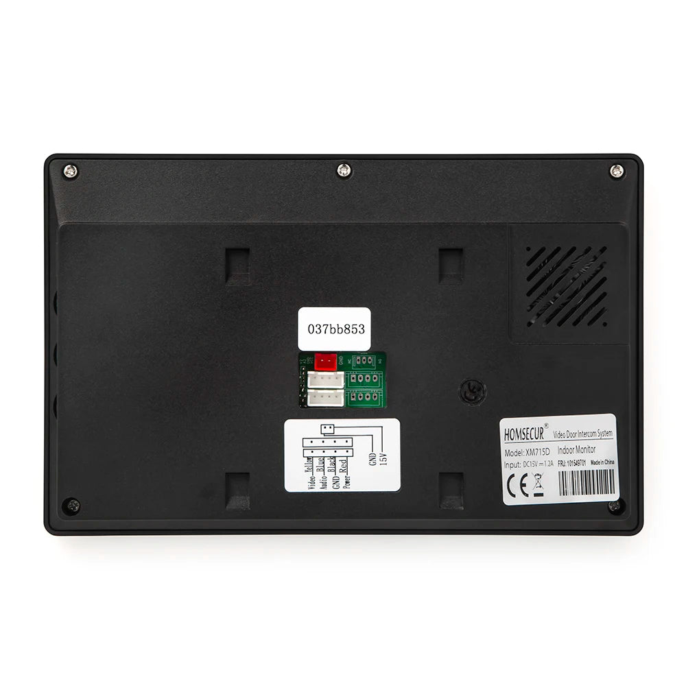 HOMSECUR 7" WIFI Video Door Phone Call Intercom Outdoor Monitoring for 2 Families