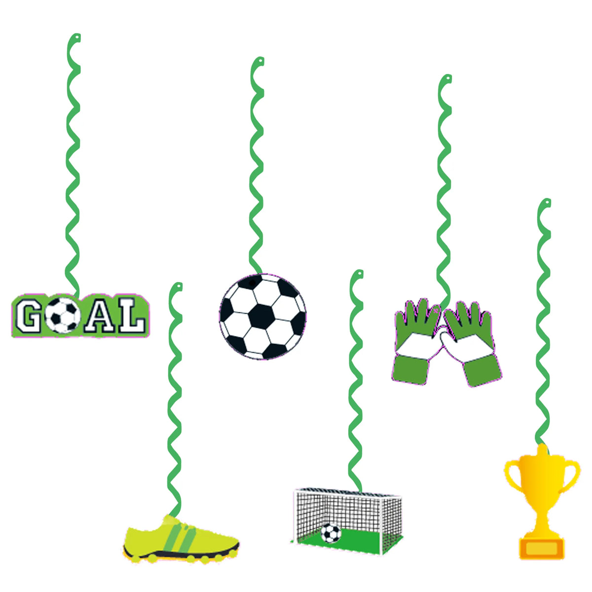 Soccer Ball Cake Topper Decorations Cupcakes Toppers Happy Birthday Sign Decor Football Theme Boy Girl Birthday Party Supplies