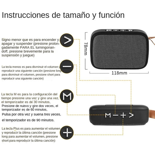 Mini Bluetooth Speaker HIFI Speakers Soundbar Portable Bluetooth 5.0 Wireless Soundbar 500mAh Battery For Outdoor Indoor Sports