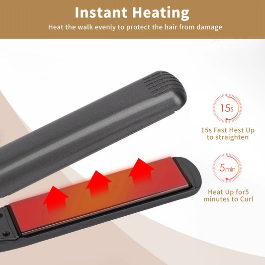 Hair Straightening Ceramic Iron Hair Straightener Multigear Adjustment 480 Degrees Fahrenheit Hair Straightening Ceramic Iron