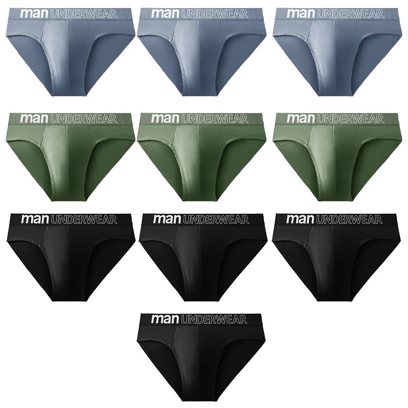 10 Pcs/Lot Men's Briefs Underwear Letter Comfortable Panties Shorts Sexy Boxer Shorts Gifts for Man Underpants