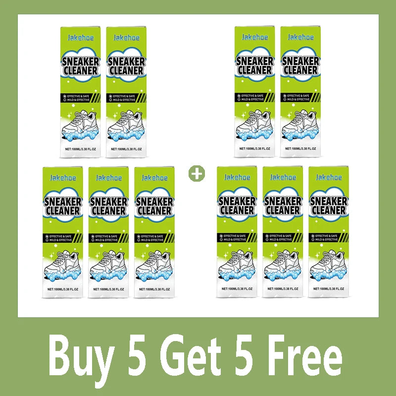 White Shoe Cleaner Sneaker Cleaning Kit Foam Cleaner Shoe Whitener Stain Remover Waterless Yellowing Remover 100ml Deep Clean