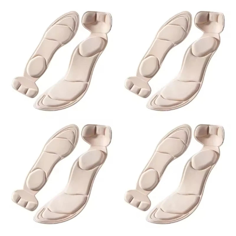 Memory Foam Insoles Women High-heel Shoes Insoles Anti-slip Cutable Insole Comfort Breathable Heel Protection Massage Shoe Pads