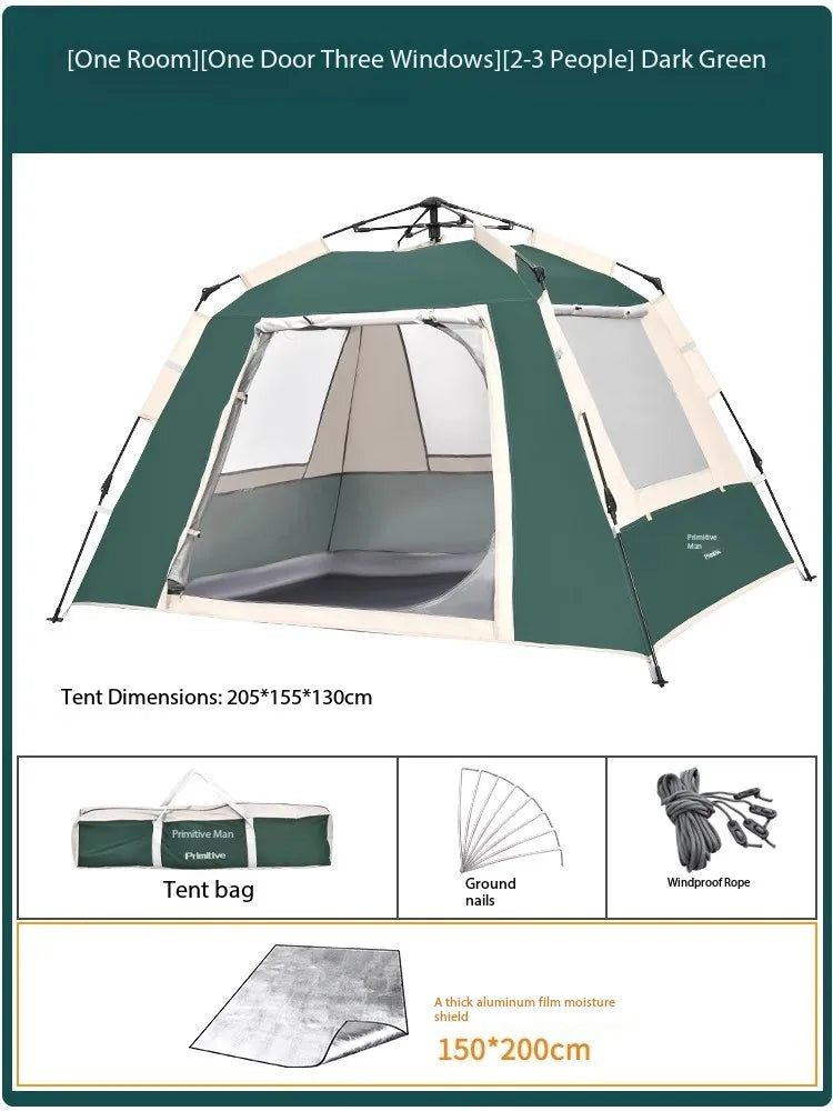 캠핑용품 땡처리 6-8 Person Camping Equipment Tent Waterproof Windproof Sun Shelter Instant Setup Family Tent for Outdoor