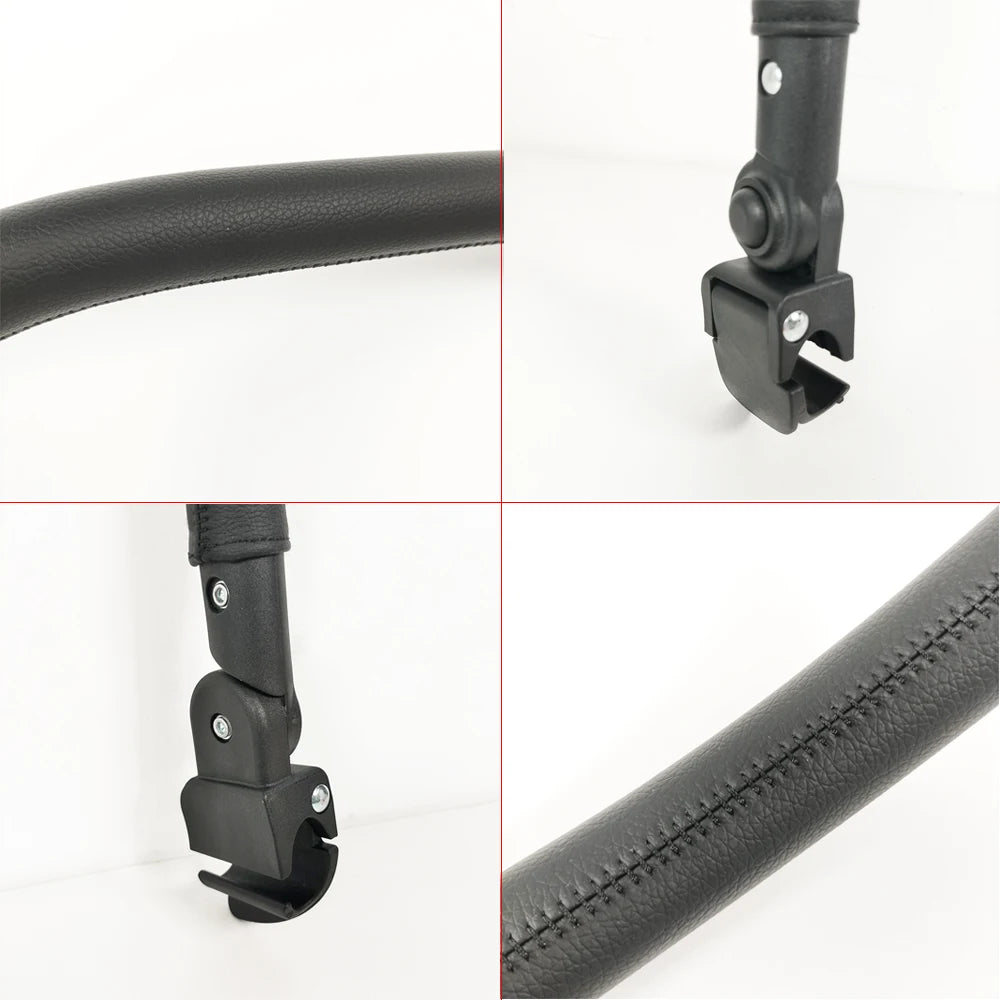 Stroller Armrest For Bugaboo Butterfly 2022~2026 V1/V2 Buggy Bumper Bar With Leather Cover Adjustable Baby Pushchair Accessories
