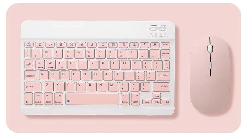 with Bluetooth Keyboard Mouse for Oukitel RT8 RT7 RT6 RT3 RT10 78Key Rechargeable Wireless 10inch Keyboard Mice Set Combo