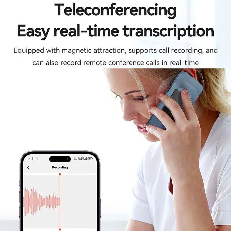 AI Voice Recorder with Display Screen 8-256GB Intelligent Note Voice Recorder Smart Transcription Summarization and Translation