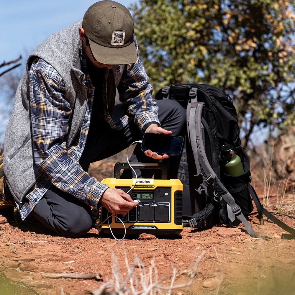 Enerlution Solar Portable Power Station Camping 500 300 800 1000 W Portable Power Stations Portable