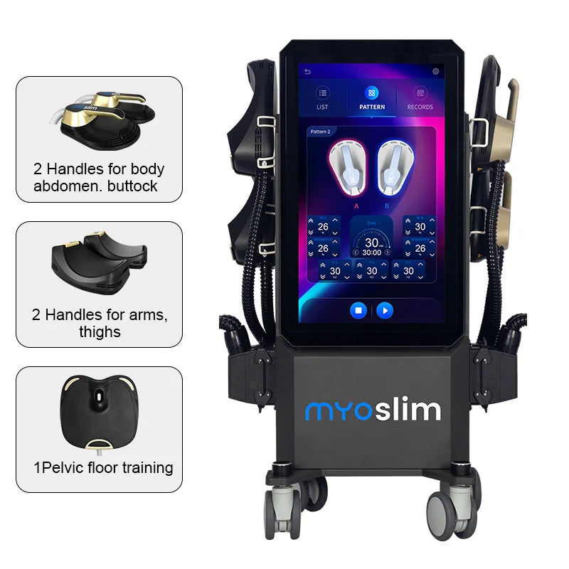New Upgrade MYOslim PRO 6500W NEO Nova Body Sculpt Machine EMS+EMT RF Cellulite Removal Pelvic Stimulator Salon Use