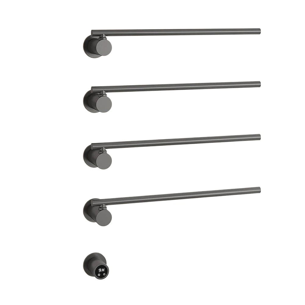 Smart Heated Towel Rack,Bathroom Towel Warmer with Timer, Adjustable Temperature, Rotating Bars,Towel Dryer,Bathroom Towel Rail