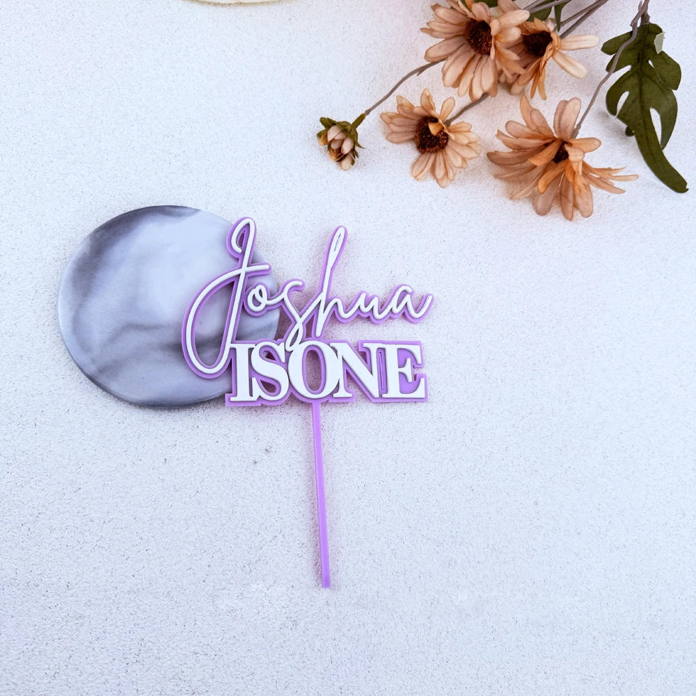 Personalized First ONE Birthday Cake Topper Wedding Party Decoration Custom Name Party Birthday Cake Toppers