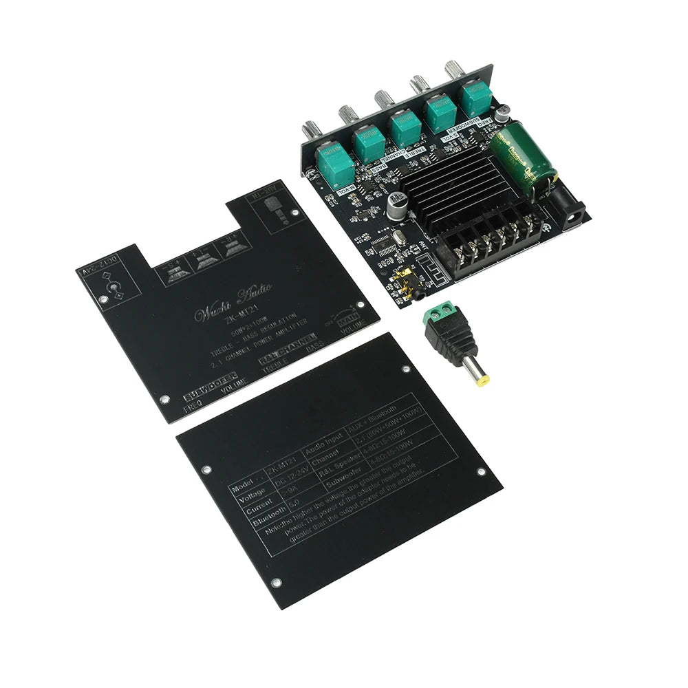 2.1 Channel BL Digital Power Amplifier Module with Subwoofer Output High Low Bass Adjustment 100W+50W+50W High Fidelity Bluetooth 5.0 Audio Board
