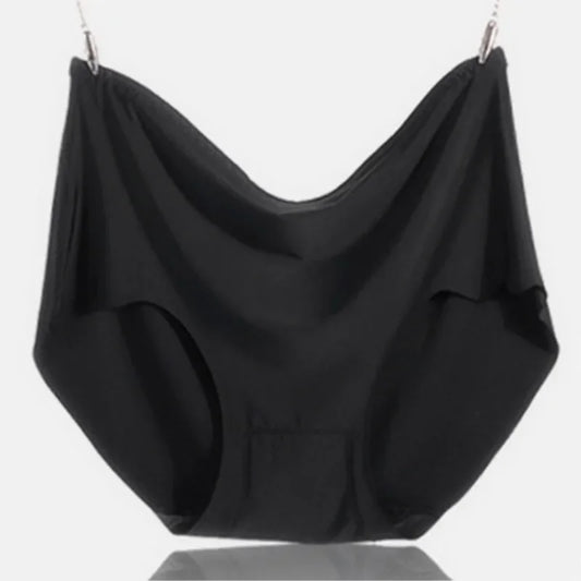 4Pcs Women Plus Size High Waist Ice Silk Boy Shorts Sexy Ultrathin Breathable Soft Underwear Panties Lingerie for 55-125kg