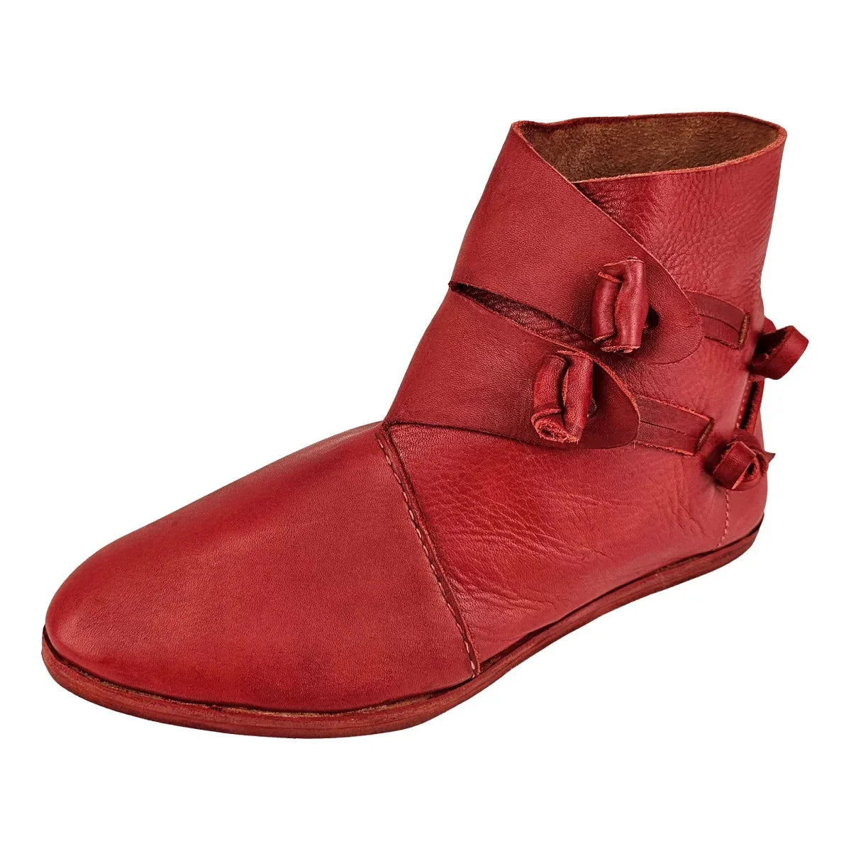 Renaissance Medieval Retro Royal Men's Shoes Medieval Imitation Leather Polish Aristocratic Renaissance Cosplay Bandage Boots