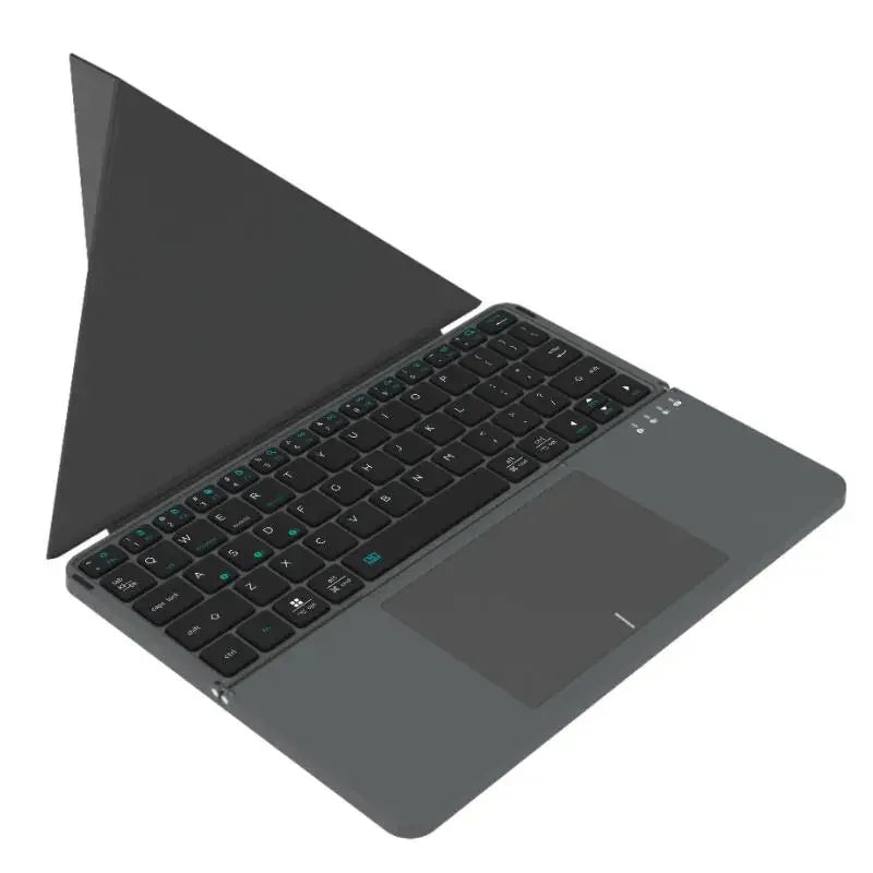 Folding Magnetic Bluetooth Keyboard with Touchpad External Wireless Stand Holding Keyboard for Ipad/iphone/android/windows Kit