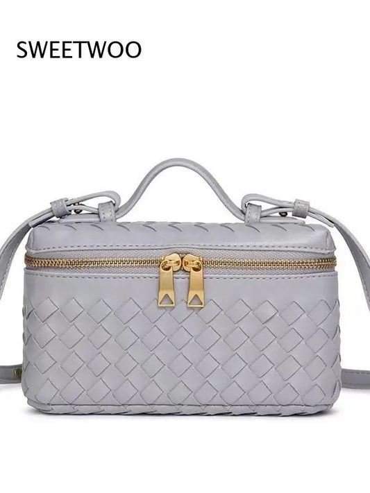 2026 Vintage Woven Texture Mini Barrel Bag Multi Wear Ways Portable Fashion Daily Shopping Crossbody Shoulder Bags