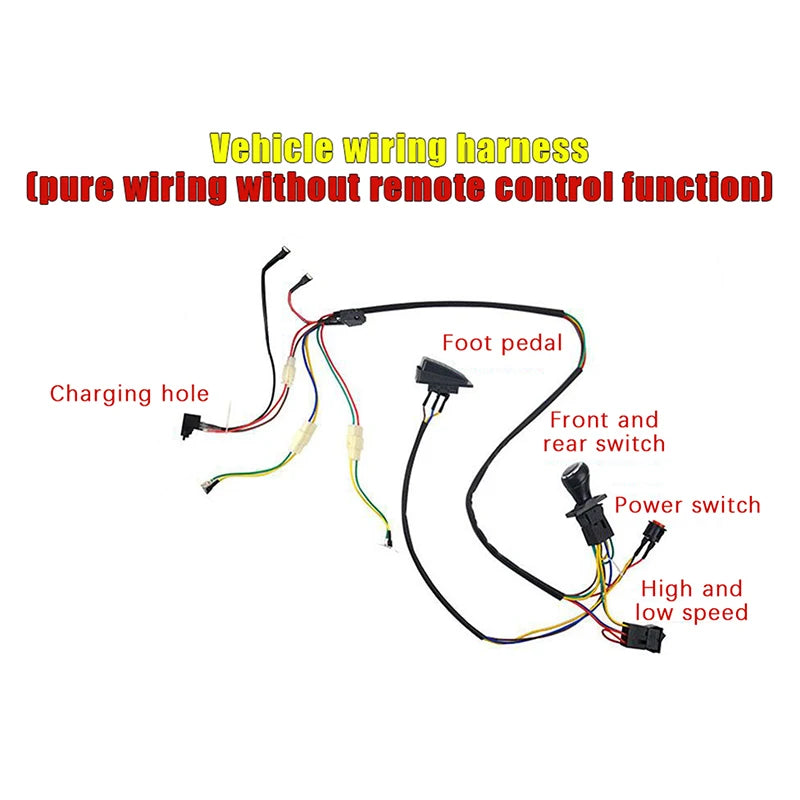 //Children Electric Car DIY Modified Wires And Switch Kit With 2.4G Bluetooth RC And Controller For Baby Electric Car Self-made