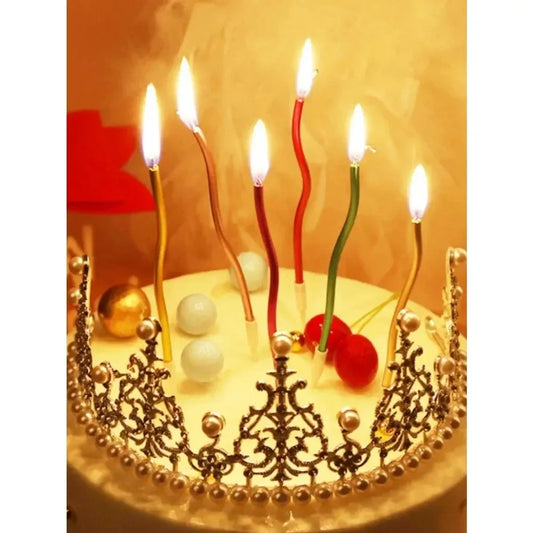 6/12/48pcs Birthday Candles Spiral Cake Candles Long Thin Cake Candles For Wedding Party And Cake Decoration
