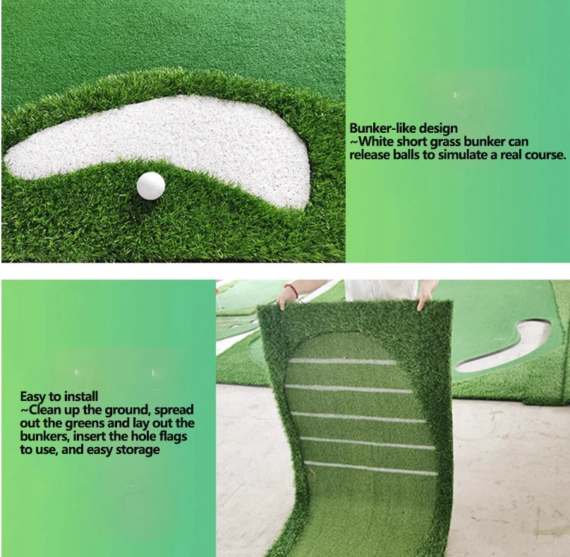 Indoor & Outdoor Golf Green Putting Practice Home Office Putting Simulation Simulation Course Practice Grass Carpet
