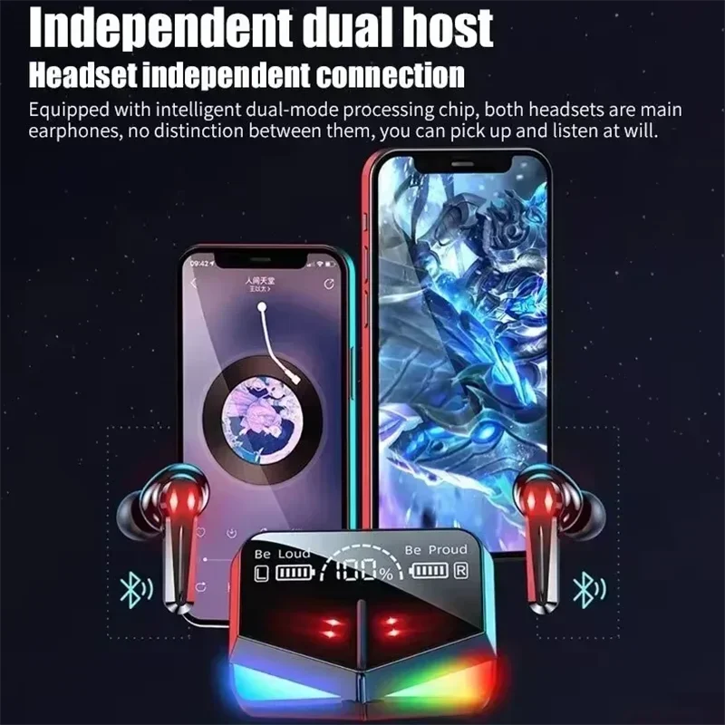 Wireless Earphones with Charging Box Headphone 9D Stereo Sports Earbuds Headsets with Microphone Bluetooth