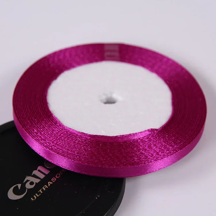 22 Meters/Roll 6mm Silk Satin Ribbons Christmas Halloween Birthday Party Gift Wrapping Ribbons DIY Handmade Crafts Material