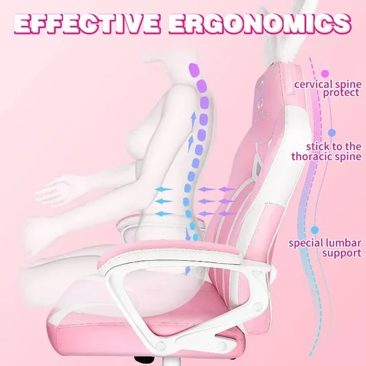 v Gaming Chair for Kids,Teens Gamer Chair, Adults Computer Chair for Girls,Video Game Chairs, Gamer Ergonomic PC Chair,Multi-c