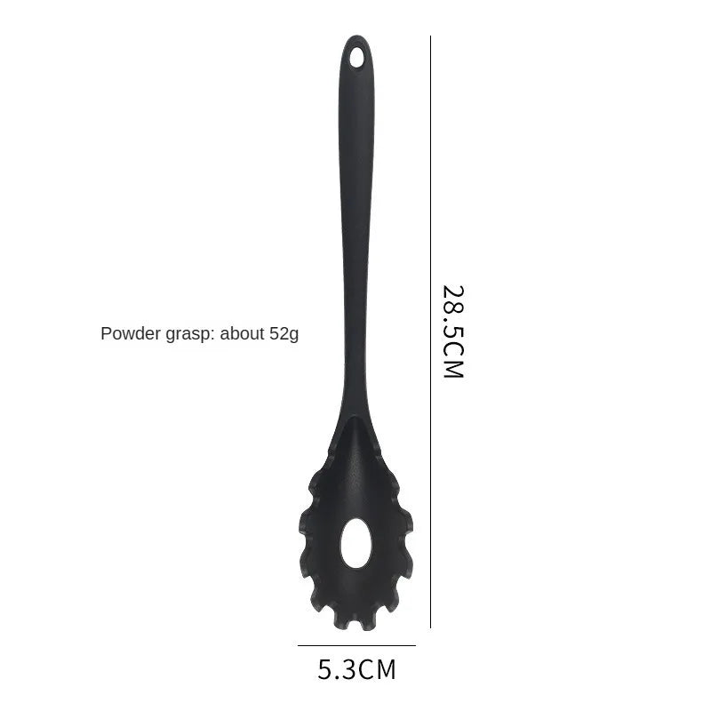 1/3-Piece Silicone Cooking Spoon Set - Heat-Resistant, Large Slotted & Solid Spoons for Non-Stick Cookware, Mixing & Filling