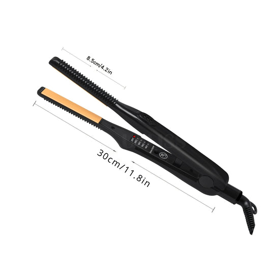 2 In 1 Hair Straightener Hair Curler Professional Ceramic Flat Iron For Short Hair Women And Men Beard Straightener