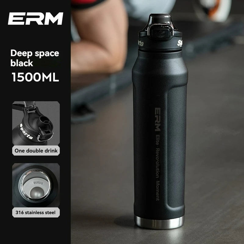 Insulated Water Bottle Stainless Steel Tumble Cycling Cold And Hot Flasks Double Wall Portable With Handle Sports Outdoor Cup