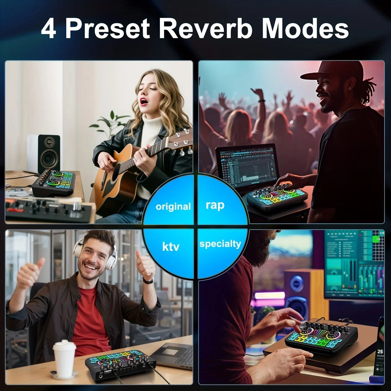 Tenlamp X3-B333 Mic Mixer Set Podcast Influencer KOL Singing Gaming DJ Mixing Station Controller Equipment Studio Recording Electronic Music Mixer Power Karaoke Machine Available Dynamic Condenser Wireless Microphone Microfo