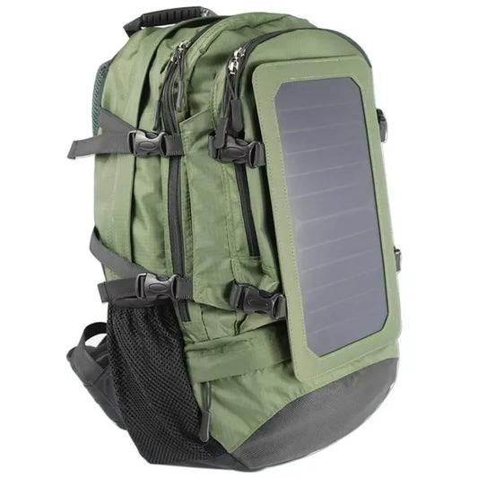 Portable Solar Backpack for Hiking Camping Outdoor Travel USB Charging Bag for Laptop Mobile Phone High Capacity Power Bank