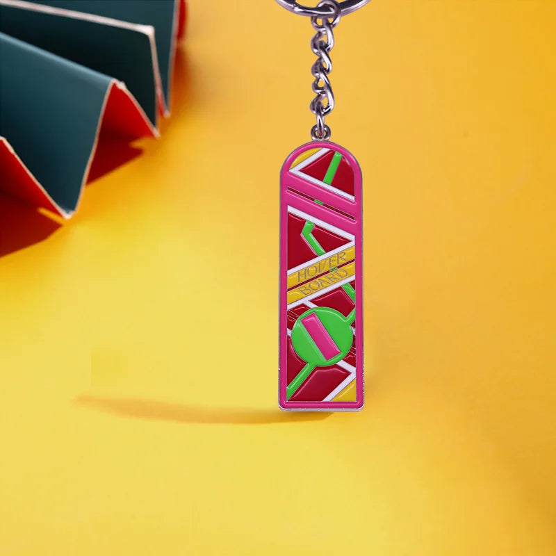 Back To The Future Hoverboard Keyring Marty McFly Hover Board Keychain 80s Time Travel Sci-fi Movie Fans Cool Addition