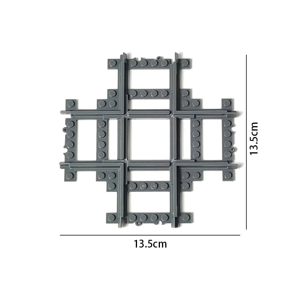 City Trains Flexible Tracks Forked Straight Curved Soft Rails Track Switch Building Block Bricks Kids DIY High-tech Creative Toy