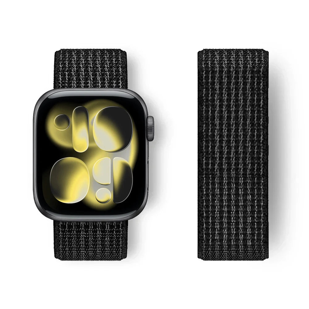 Nylon Loop for Apple Watch Band S11 46mm 40mm 44mm 45mm 42mm 41mm 49mm Smart Belt Bracelet for IWatch 11/10/9/8/7/6/SE/5/4 Strap