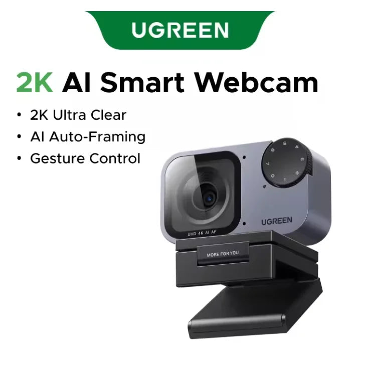 UGREEN FineCam Pro AI Smart PC 4K Webcam Auto Framing PDAF Focu Gesture Control AI Noise-Canceling Mic for Streaming Camera