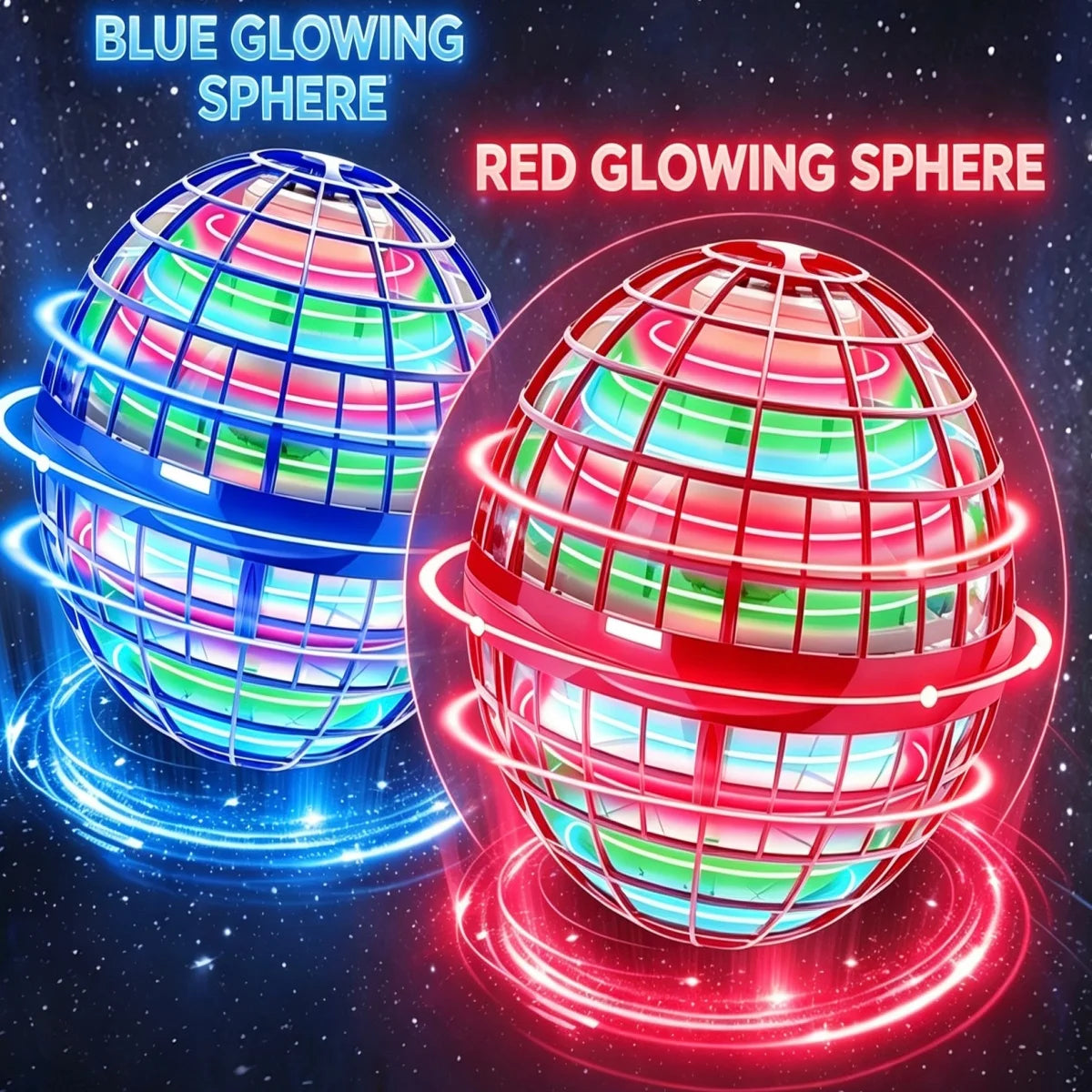 Flying Orb Ball, Hand Controlled Hover Boomerang Ball Toys, Hover Orbs Flying Spinner, Orb Drone Ball