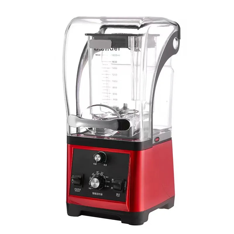 Milk Tea Shop Equipment Commercial Sand Ice Machine Sound Insulation with Hood Noise Reduction Automatic Ice Crusher
