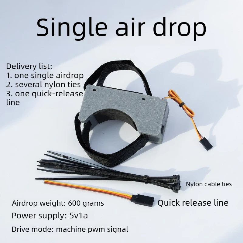 Reinforced FPV Drone Airdrop System (Pro Version) — High Payload Capacity, Strap-Mounted For Firefighting and Rescue Drills