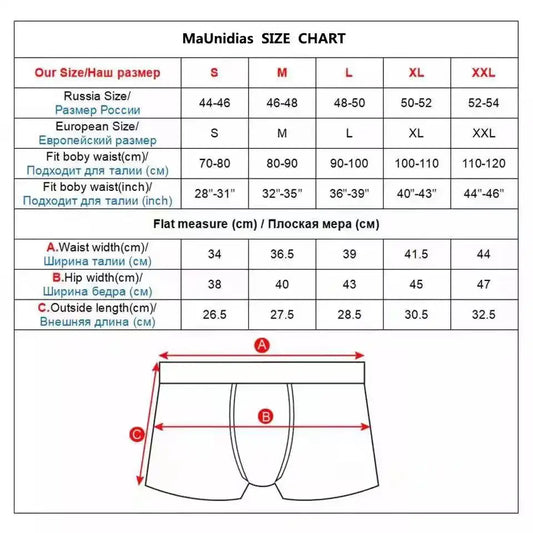 4pcs Cotton Boxers For Man Underwear Sexy Print Men's Panties Plus Size Brands Camouflage Mens Underpants Shorts
