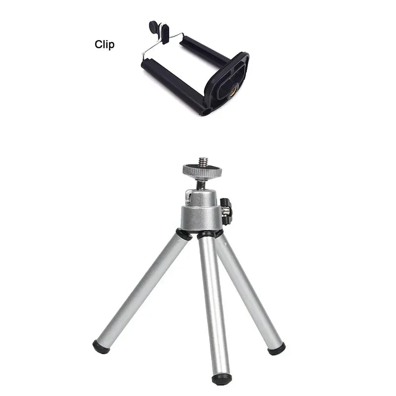Mini Flexible Tripod 2 Section Stand Holder for Projector Camera Aluminum Alloy Desktop Tripod for Mobile Phone