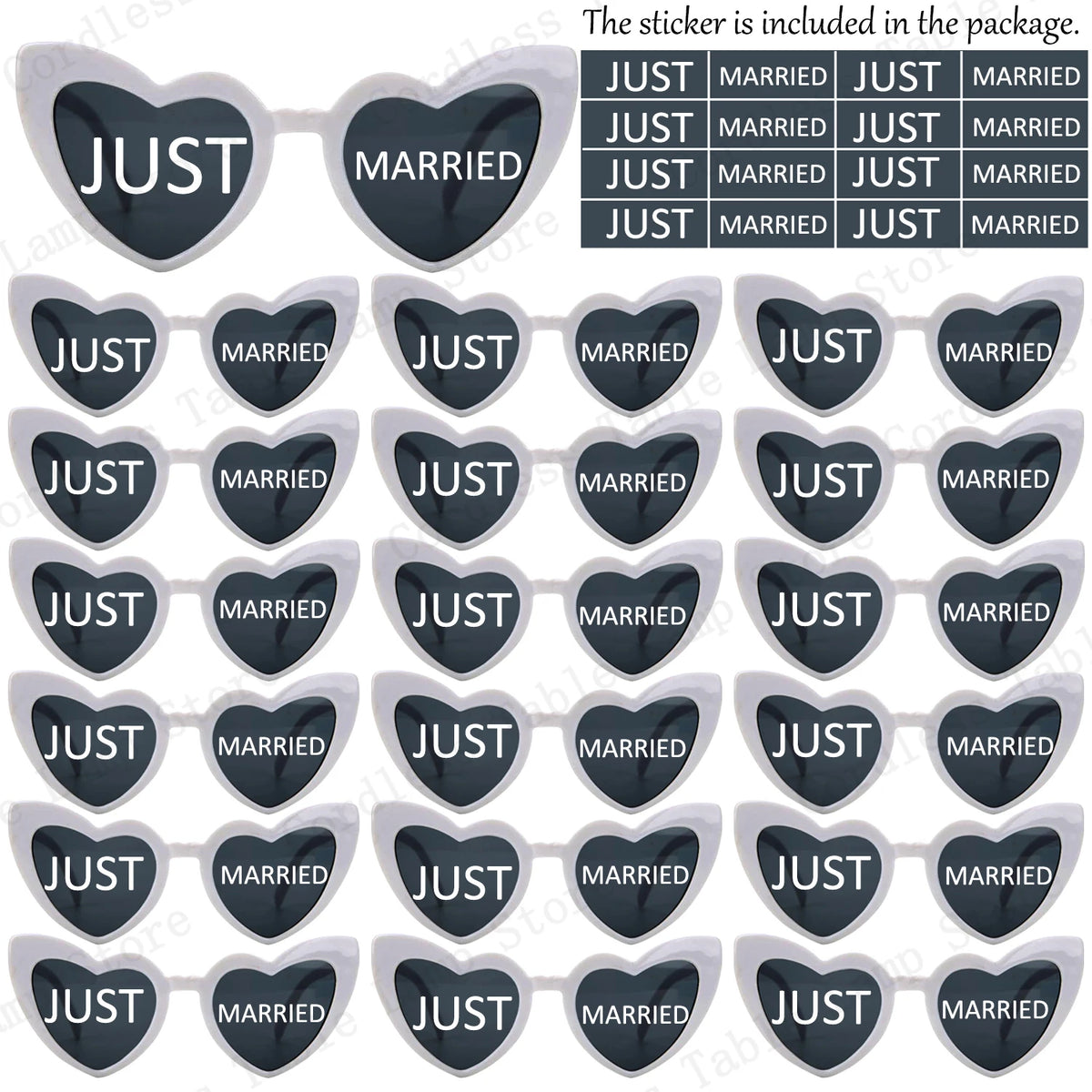 12-120 Pcs Wedding Heart Sunglasses Mr/Ms Bride Glasses Wedding Gift for Guest Bridesmaid Heart Glasses Just Married Party Favor