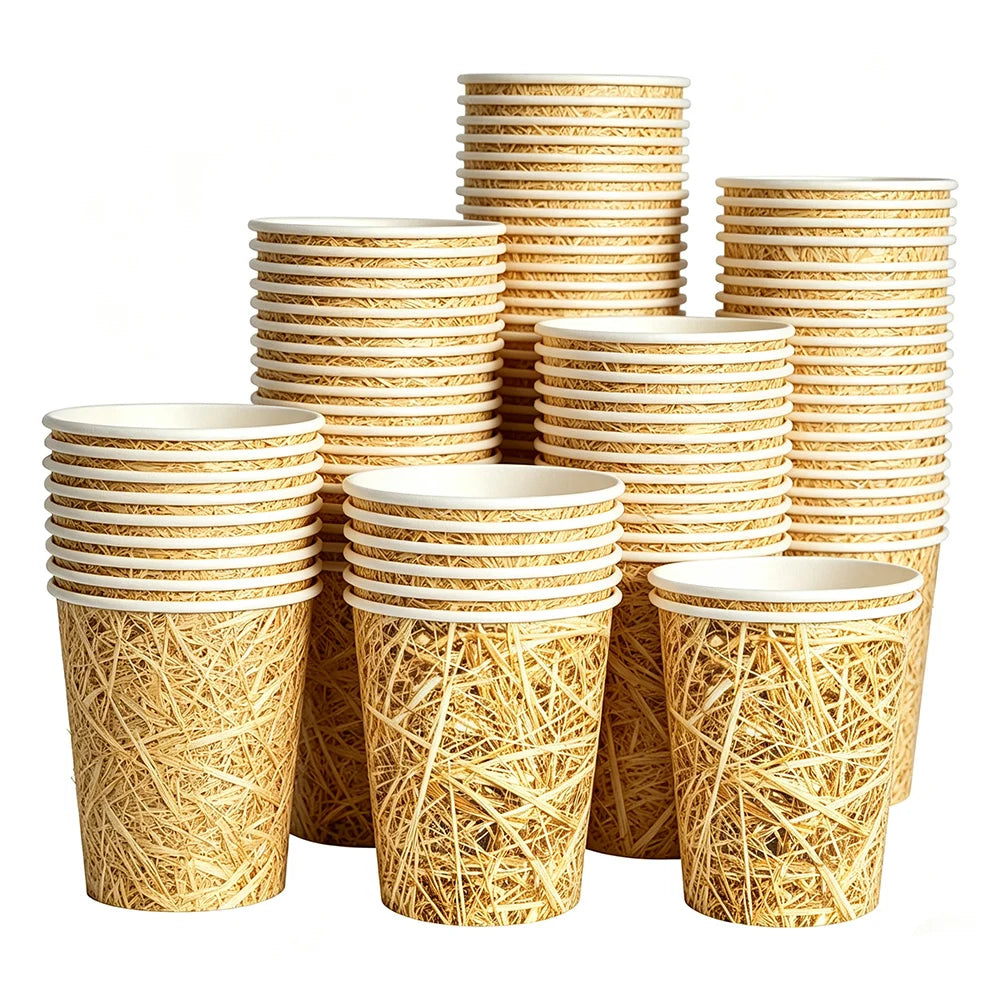 10/50pcs Western Cowboy Horse Paper Cups Disposable Tableware Drinking Cups Cowboy Cowgirl Horse Racing Birthday Party Decor