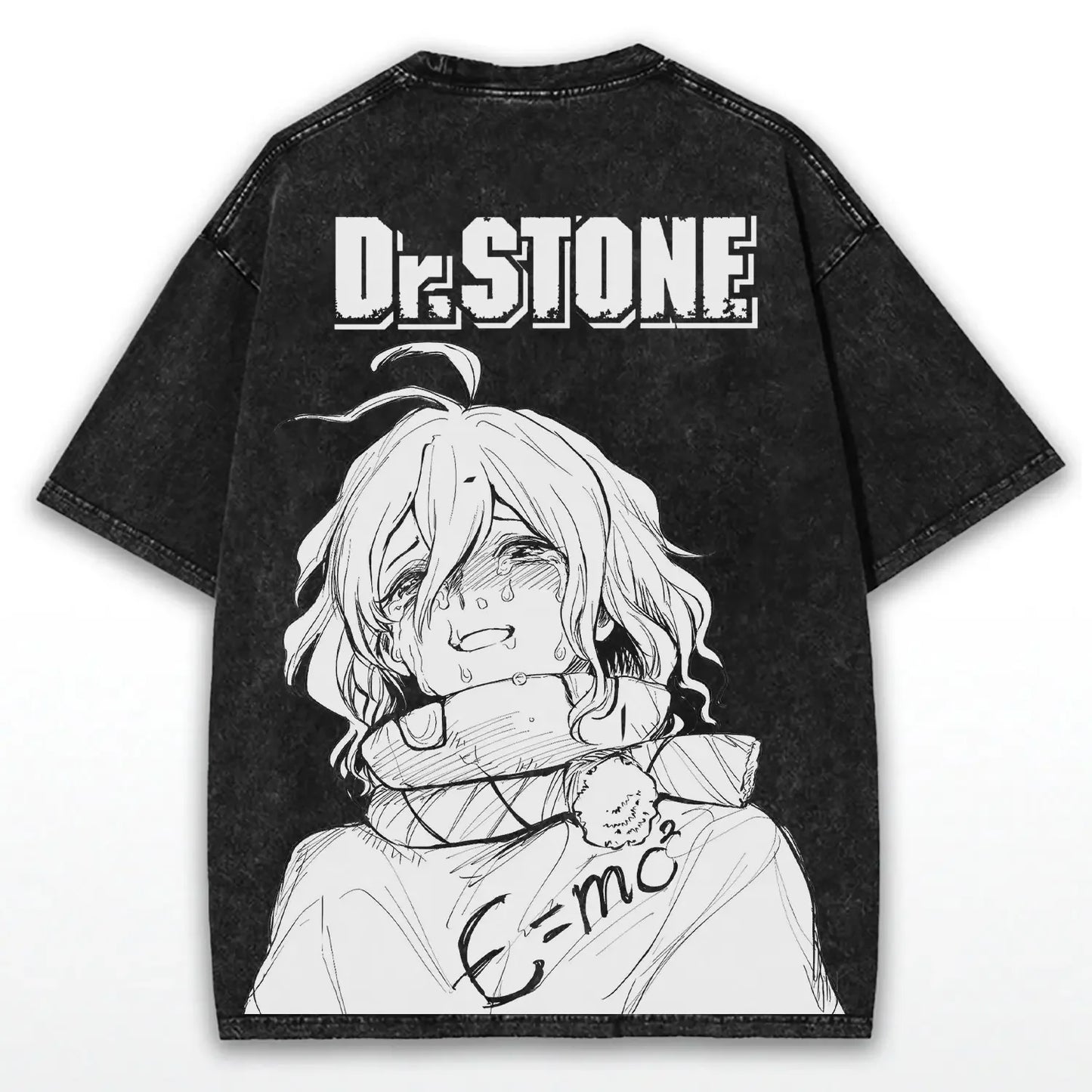 Suika Dr.STONE Anime Asagiri Gen Washed T-shirt Oversized Tee Shirt Summer Short Sleeve Cotton Tops Men Women Clothing