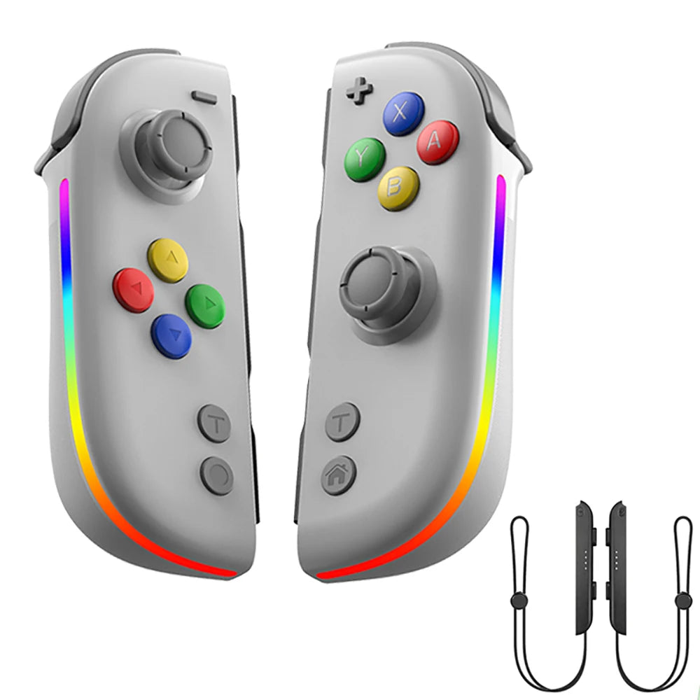 Bluetooth 5.3 Gamepad Controller For Nintendo Switch/OLED/Lite Joycon RGB Colorful Light L/R Wireless Game Console Joystick